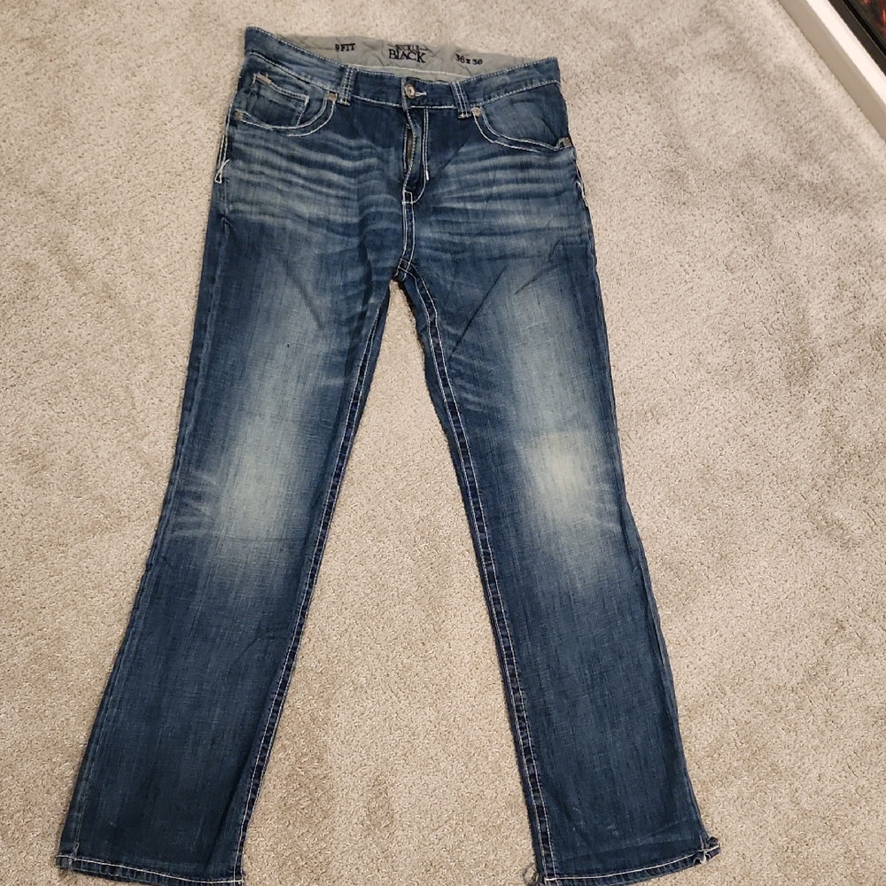 Buckle Black 9 Fit Men's Classic Blue Straight Jeans 36x36